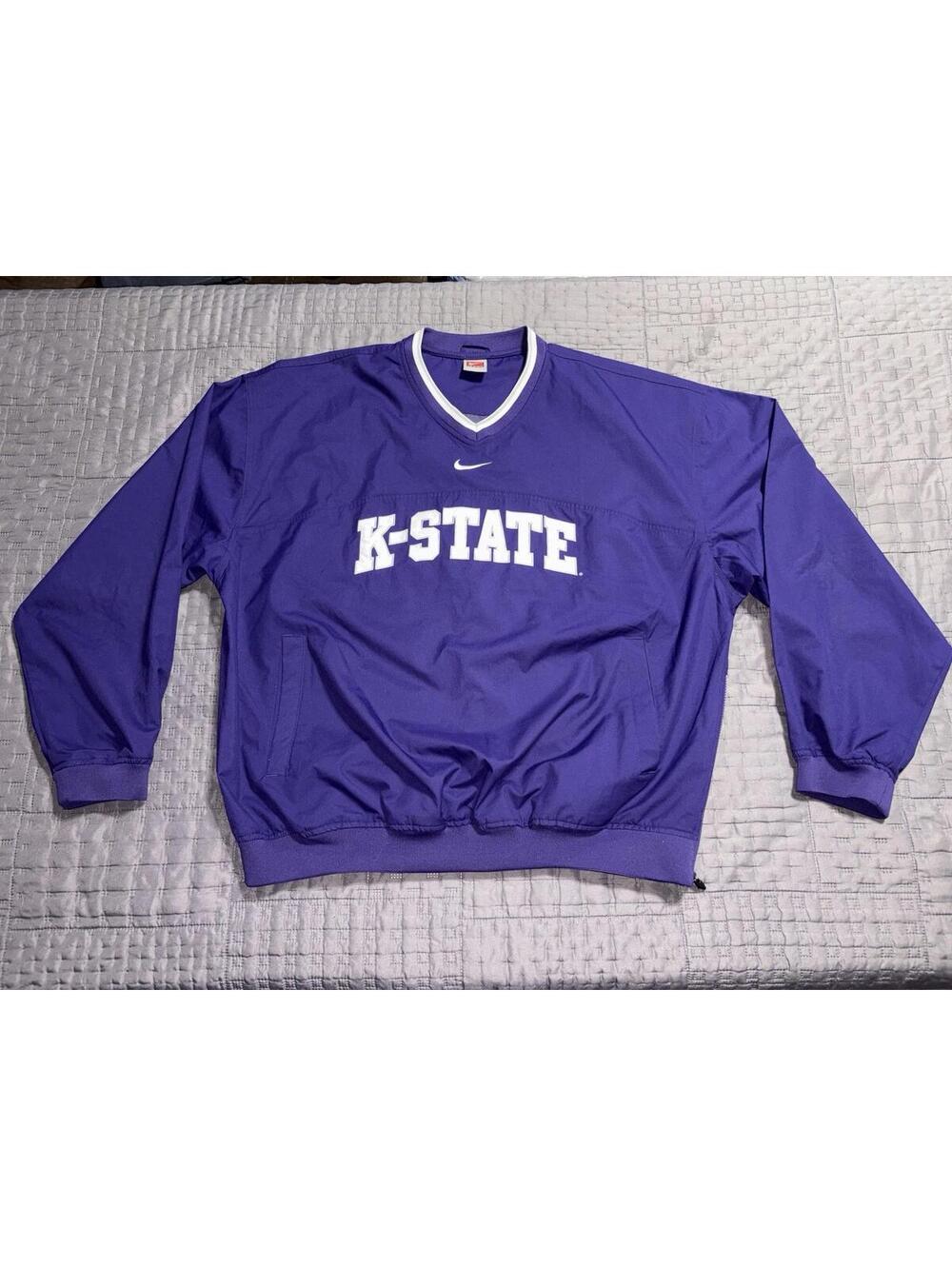 Nike Purple K-State Pullover Sweatshirt with White Logo